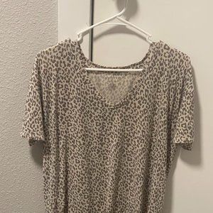 Women's Brown and Cream Shirt
